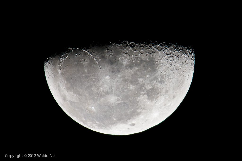 Moon - 21MP Canon EOS 1Ds Mark III, 2x EF II + 500mm F4 IS L Lens