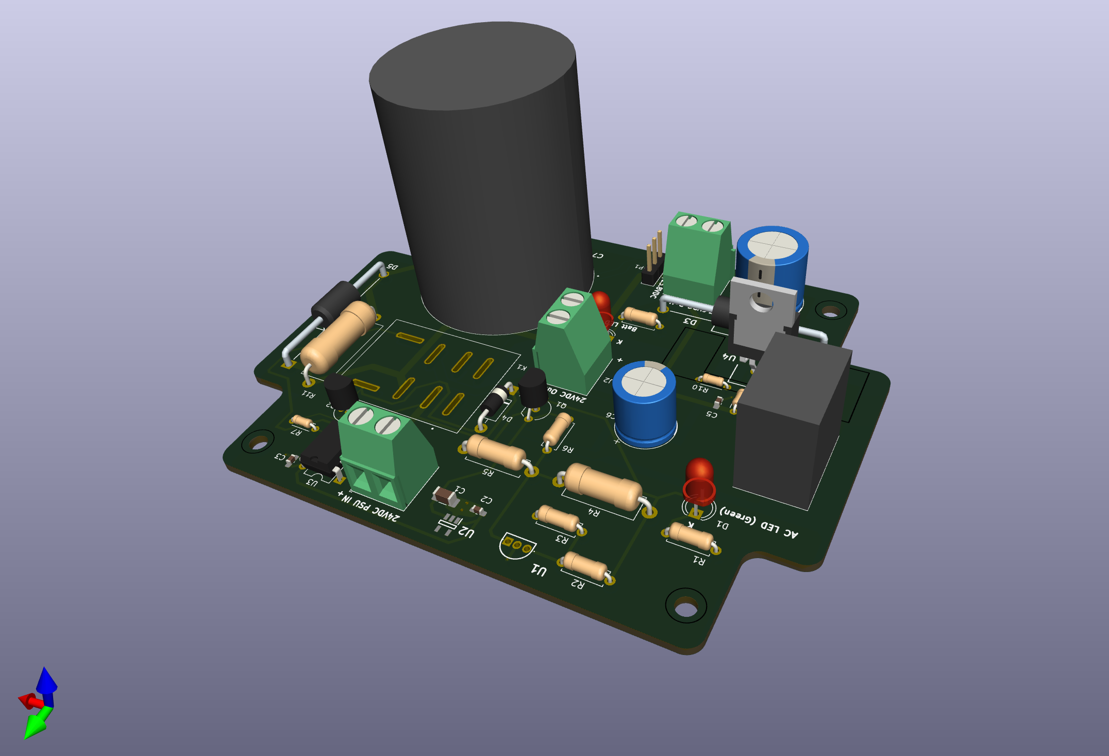 DC Battery Backup 3D Circuit Model