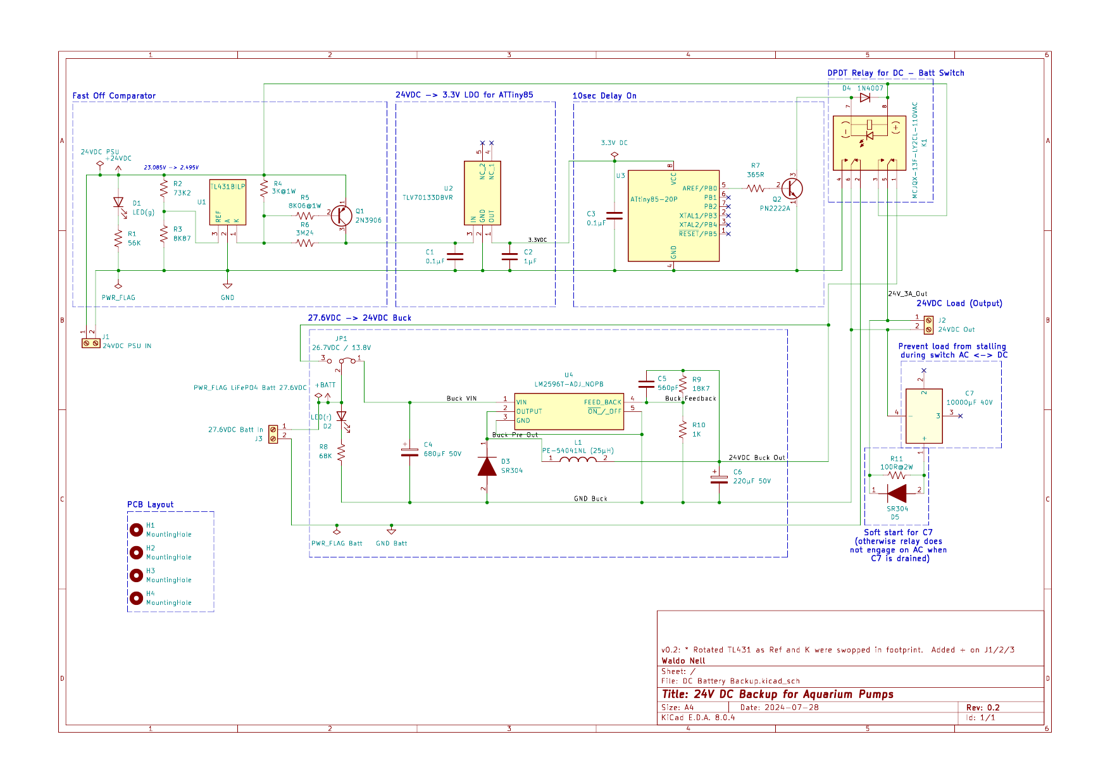 DC Battery Backup Schematic